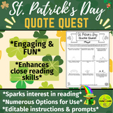 St. Patrick's Day Quote Quest - Engaging Reading Activity 