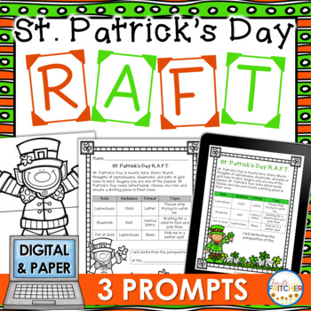 Preview of St. Patrick's Day RAFT Writing Activity | Digital | Distance Learning