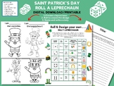 St. Patrick's Day, ROLL & CREATE Your Own LEPRECHAUN, Clas