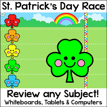 Preview of Team Race St. Patrick's Day Game - Review any Subject March Activity