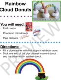 St. Patrick's Day Rainbow Cloud Donuts - Visual Recipe