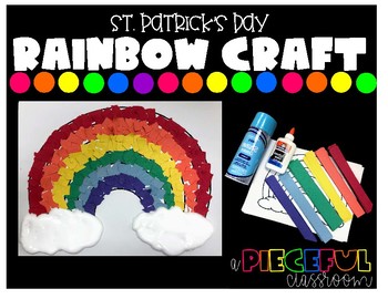 Preview of St. Patrick's Day Rainbow Craft