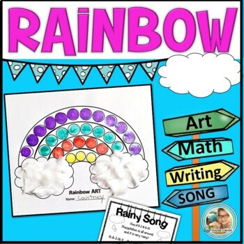Preview of St. Patrick's Day Math Craft | Rainbow Activities | EDITABLE