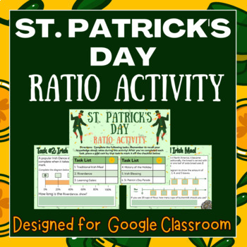 Preview of St. Patrick's Day Ratio & Percent Activity | Digital Activity, Google Classroom