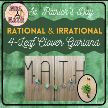 Preview of St. Patrick's Day Rational Irrational Real Number System Craftivity