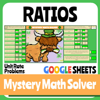 Preview of St. Patrick's Day - Ratios - Digital Math Activity - Pixel Art