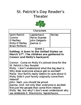 Preview of St. Patrick's Day Reader's Theater