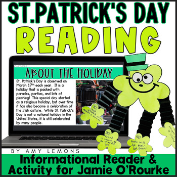 Preview of St. Patrick's Day Reading Activities | Shamrock Craft w/ St. Patty's Day Reading
