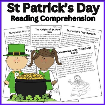 Preview of St. Patrick's Day Reading Comprehension Paired Passages Close Reading