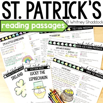 Preview of St. Patrick's Day Reading Passages with Comprehension Questions for March