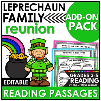 Preview of St. Patrick's Day Reading Comprehension Passages Questions ELA Test Prep