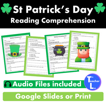 Preview of St Patrick's Day Reading Comprehension Passages and Questions 2nd, 3rd Grade