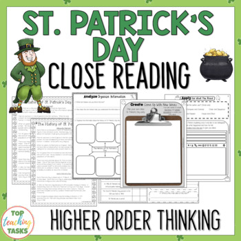 Preview of St. Patrick's Day Reading Comprehension Passages and Questions