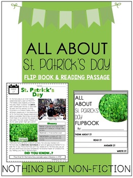 Preview of St. Patrick's Day Reading Passage and Flipbook