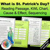 St. Patrick's Day- Close Reading Passage, Cause & Effect, 