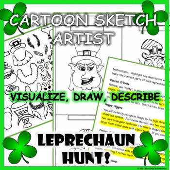 Preview of St. Patrick's Day Reading, Visualization & Cartoon Drawing Activity