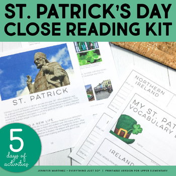 Preview of St. Patrick's Day Reading Comprehension Passages Questions & Activities