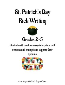 Preview of St. Patrick's Day Rich Opinion Writing