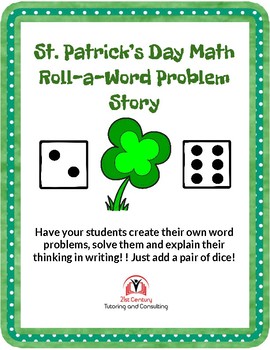 Preview of St. Patrick's Day Roll-a-Math Word Problem Digital Activity