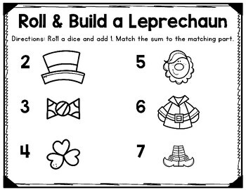 St. Patrick's Day: Roll, Add, and Build a Leprechaun, March