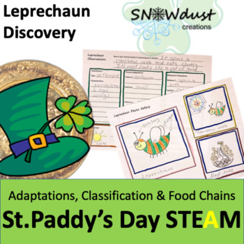 Preview of St. Patrick's Day STEAM Activity: Animal Adaptations, Food Chains, & Classify