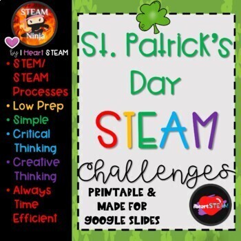 Preview of St. Patrick's Day STEAM Challenges - LOW PREP - New! Try out STEAM Ninja!