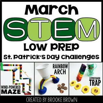 Preview of St. Patrick's Day STEM Activities and Challenges - Spring STEM Activities BUNDLE