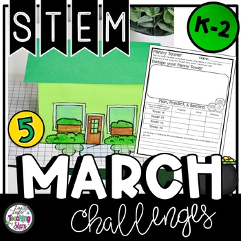 Preview of STEM St. Patrick's Day Activities K-2 March Challenges