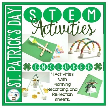 Preview of March STEAM STEM Activities & Challenges - St Patrick's Day STEM Projects March