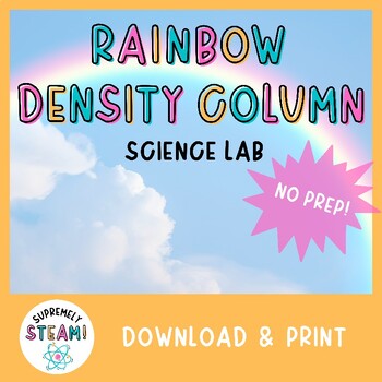 Preview of St. Patrick's Day STEM / STEAM Activity - Rainbow Density Column Science Lab!