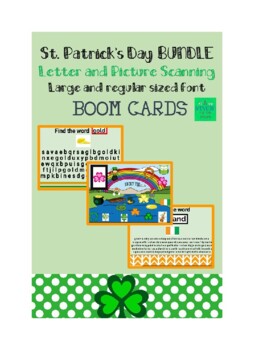 Preview of St. Patrick's Day Scanning Picture and Letter Bundle- 3 decks