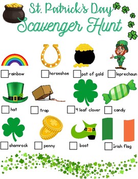 Preview of St. Patrick's Day Scavenger Hunt