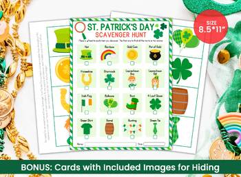 Preview of St Patrick's Day Scavenger Hunt Activity for Children