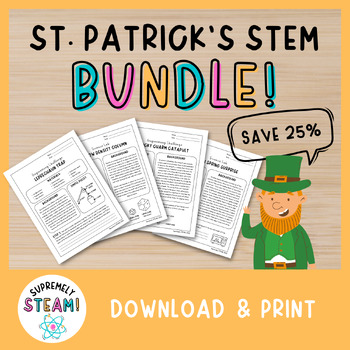 Preview of St. Patrick's Day Science Bundle - Includes 5 Engaging STEM / STEAM Activities!