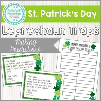 Preview of St. Patrick's Day Science Leprechaun Traps for Preschool and Kindergarten