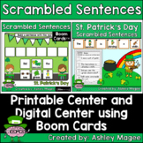 St. Patrick's Day Scrambled Sentences Center - Printable a