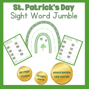 Preview of St. Patrick's Day Scrambled Sight Words