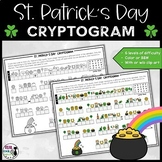 St. Patrick's Day Puzzle Secret Message Cryptogram Crack t