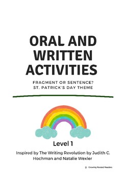Preview of St. Patrick's Day Sentence or Fragment Activities (The Writing Revolution)