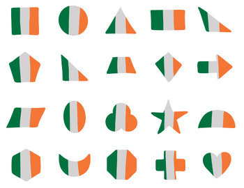 Preview of St. Patrick's Day Ireland Flag | 2D Shapes Clip Art