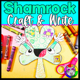 St. Patrick's Day Shamrock Craft and Writing Prompt Worksheets