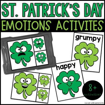 Preview of St. Patrick's Day Shamrock Emotion Activities - Social Emotional Learning - SEL