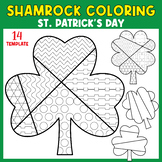 St. Patrick's Day Shamrock Pop Art Coloring Pages, Morning