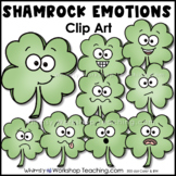 St. Patrick's Day Shamrocks EMOTIONS Clip Art Collection