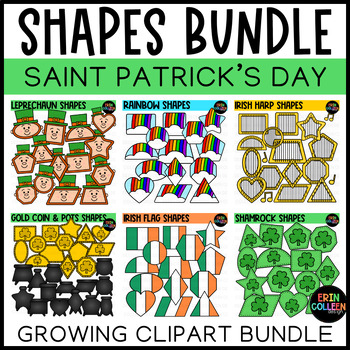 Preview of St. Patrick's Day Shapes Clipart GROWING BUNDLE