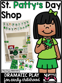 Preview of St. Patrick's Day Shop: March Dramatic/Pretend Play Printables, Bulletin Boards