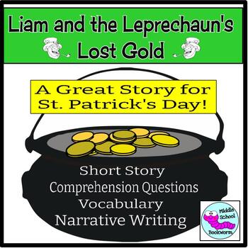 Preview of St. Patrick's Day Short Story with Comprehension Questions and More