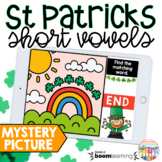 St. Patrick's Day Short Vowels Mystery Picture Boom Cards