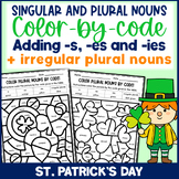 St. Patrick's Day Singular and Plural Nouns Color-by-Code 