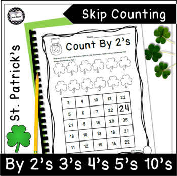 Preview of St. Patrick's Day Skip Counting Mazes by 2, 3, 4, 5, and 10 - Enrichment Packet